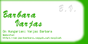 barbara varjas business card